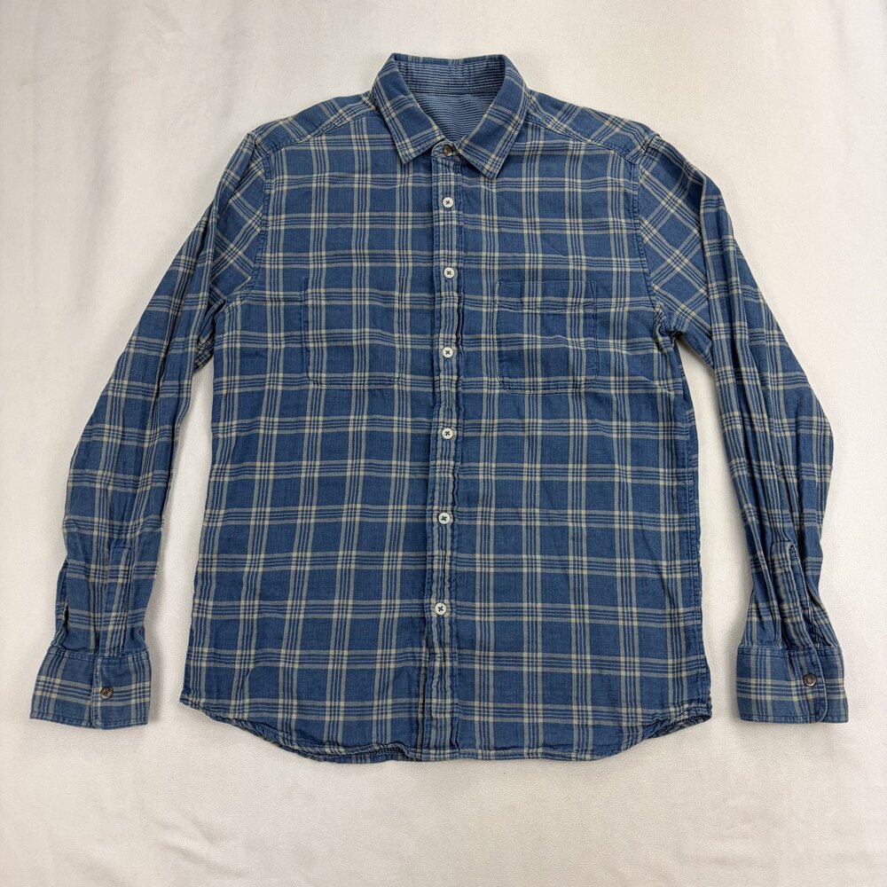 Faherty Reversible Plaid Button-Down Shirt - M - image 2